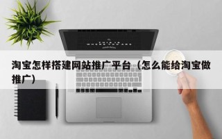 朝阳淘宝怎样搭建网站推广平台（怎么能给淘宝做推广）